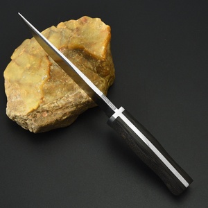 มีดคุณภาพสูง ปรับแต่งได้ตามต้องการ ระดับ OEM DIY สำหรับการต่อสู้ทางยุทธวิธี ด้ามไม้ไพธอน ใบมีดสแตนเลส หนา 3.0 มม. พร้อมปลอกหนัง - Product Image 3