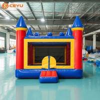 Château Gonflable Classique Ceyu Rouge Bleu Jaune – Aire de Saut pour Enfants, Location pour Fêtes, Vente en Gros, Qualité Commerciale