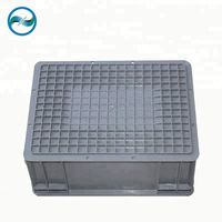 "Caisse en plastique PP solide aux normes européennes 600x400x340mm Gris/Bleu Solide 600x400x340mm"