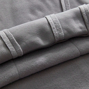 Sweat-shirt à capuche KingSen de haute qualité, doublé en polaire, 100% coton, coupe ample, épaules tombantes, couleur unie - Product Image 5