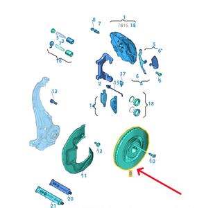 4H0615301AA pour Audi Q5 A8 Disque <span class=keywords><strong>de</strong></span> frein avant (ventilé) Kit <span class=keywords><strong>de</strong></span> frein à <span class=keywords><strong>selle</strong></span> 380x36mm - Product Image 6