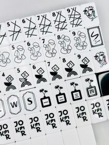 Luxury Art Deco Style American Mahjong Set, Geometric Engraved Acrylic Mahjong Tiles, <b>Retro</b> <b>Decor</b> Art Themed Game Set, Premium H - Product Image 1