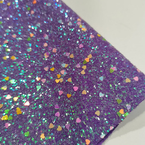 Decoración de vinilo brillante corazón transparente para mascotas, hojas de tela de purpurina plateada y dorada para bolsas de zapatos con lazo - Product Image 2