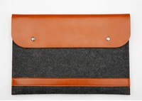 Sac d'ordinateur en cuir feutré à la mode, pochette pour ordinateur portable, pour bureau, pour documents de voyage