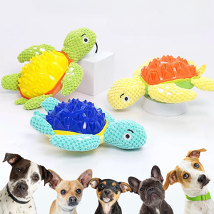 Yzs-köpekler kediler için <span class=keywords><strong>Pet</strong></span> oyuncaklar çiğnemek oyuncak interaktif sıkıntı rahatlatmak peluş TPR kaplumbağa gıcırtılı köpek köpek oyuncaklar - Product Image 1