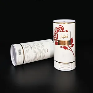 The manufacturer can customize the Window Round Gift Packing <b>Brown</b> Cylindrical Tube <b>Box</b> - Product Image 2
