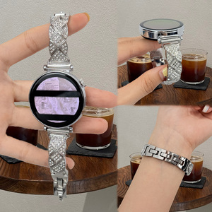 Correa de Muñeca Elegante para Mujer, Compatible con <span class=keywords><strong>HUAWEI</strong></span> <span class=keywords><strong>Watch</strong></span> GT 6, <span class=keywords><strong>Watch</strong></span> 5 Star Rail, Tejida, con Incrustaciones de Diamantes, Cadena de Metal de Lujo - Product Image 5