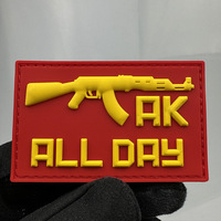 Écusson tactique personnalisé en PVC pour fusil AK, Glock, vêtements, sacs, chapeaux et décoration – Patch tactique 3D en caoutchouc souple avec Velcro pour Glock