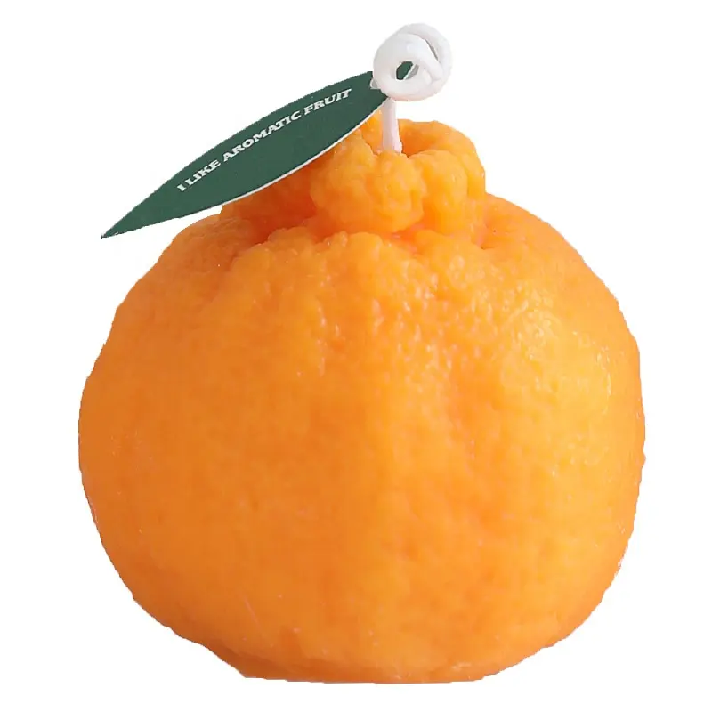 醜いオレンジキャンドルダリーフルーツシェイプ新しい卸売DIYギフト結婚式のパラフィンワックスホリデーキャンドルCera Holiday Sancaihe O-1