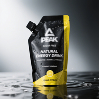 Sachet d'emballage personnalisé avec bec verseur, film laminé PET VMPET PE, pochette souple verticale avec buse pour liquides alimentaires et boissons