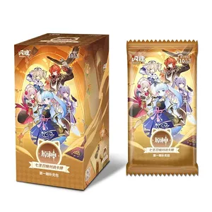Cartes authentiques <span class=keywords><strong>Genshin</strong></span> Impact, pack de boosters de cartes de combat <span class=keywords><strong>TCG</strong></span>, collection de cartes de jeu de société Zhongli, jouet cadeau - Product Image 4