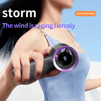 Hxtc88 Haute Vitesse D'été Personnalisé Personnalisé 3000mAh Usb Rechargeable Turbo Numérique Led Affichage Portable Mini Lash Ventilateur De Poche