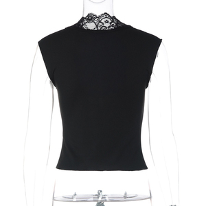 Nuovi Arrivi Channel 2026: Top in Pizzo con Maniche a Cappuccio per Donne, Scollo a V Profondo, Bottoni Frontali, Sexy, Aderente, per Uscite - Product Image 5