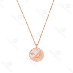 Gemnel Women nuovo arrivo gioielli madreperla solar star coin charm collana - Product Image 4