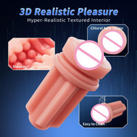 Realistische Vagina-Straffheit Taschenmuschi Stroker Erwachsenenspielzeug Sexmaschine Quetschbarer Männlicher Masturbator mit 9 Vibrationsmodi