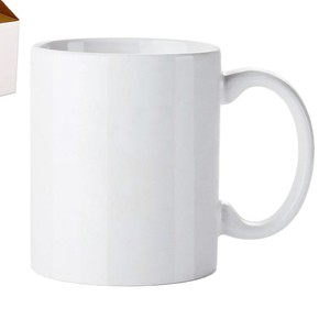 Mug en céramique blanc irrégulier, mugs en porcelaine pour cadeaux d'affaires, couleur unie, origine Zibo - Product Image 2