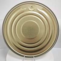 Couvercle en fer blanc à ouverture facile 603 #   Couvre-aliments institutionnels de 153,4 mm avec revêtement doré