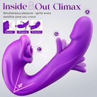 Mini vibromasseur AI Sync pour femme, 7 modes de succion/vibration, stimulation clitoridienne, mamelon et point G