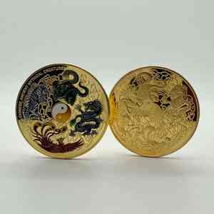 Logo gravé de cadeau souvenir de défi personnalisé de pièce de métal en laiton 3D personnalisé - Product Image 4