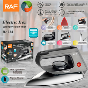 RAF Fast Delivery 1000w High Standard Electric Iron Professional Dry Function with Non-Stick Coating and Comfortable Handle - Product Image 2
