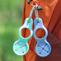 Porte-bouteille d'eau en silicone avec boucle de fixation, mousqueton, clip ceinture et anneau en D, idéal pour les voyages
