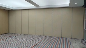 Particiones de pared plegables de madera modernas, divisiones móviles plegables deslizantes para auditorios de Iglesia, escuelas temporales enormes - Product Image 5