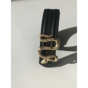 Genuine Leather Belt With <b>Snake</b> Buckle Cow <b>Hide</b> Casual Style Solid Color - Product Image 3