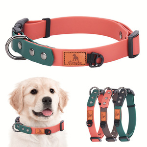 Gran oferta de correas y collares de perro de cuero Pu con logotipo personalizado, conjunto de <span class=keywords><strong>collar</strong></span> y correa para perros pequeños de Pvc suave para mascotas - Product Image 1