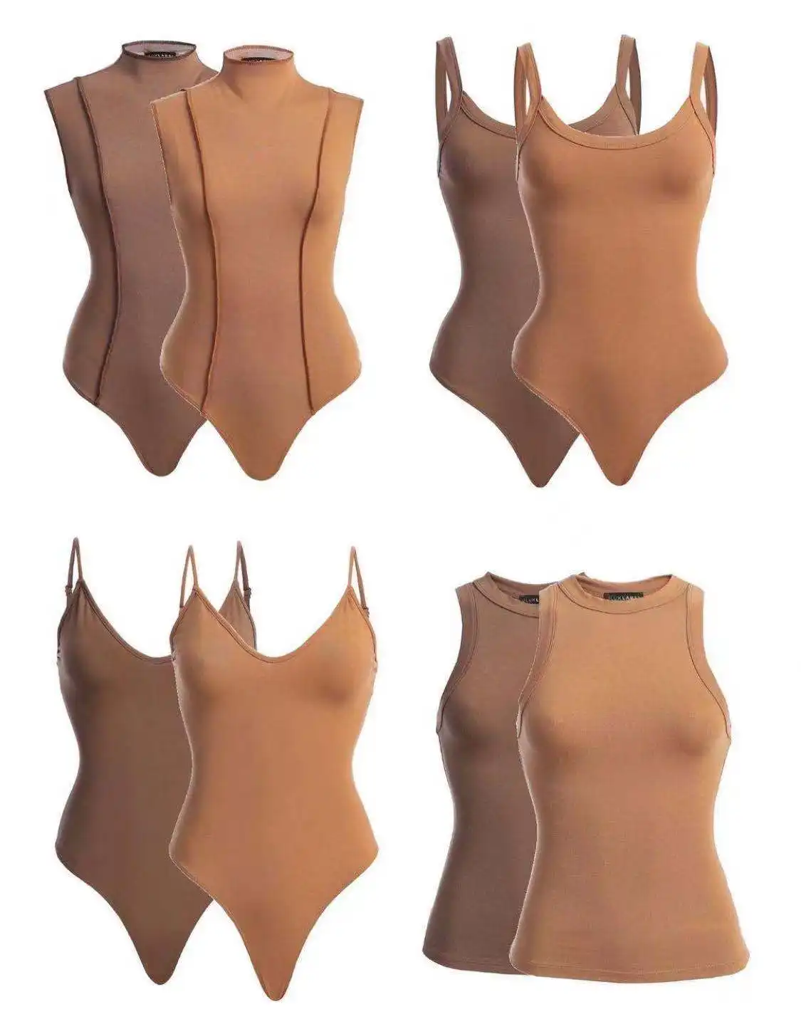 بدلة جسم نسائية, بدلة جسم نسائية ضيقة من الأعلى مبيعًا مزودة بحمالة صدر على شكل ضلع وحمالات رفيعة