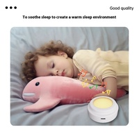 Machine à bruit blanc portable avec LED RGB, capteur de pleurs de bébé, 8 sons, rechargeable par USB, jouets en peluche, poussettes, aide au sommeil pour nouveau-nés en voyage