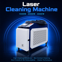 Machine de nettoyage laser à fibre refroidie par eau 1500W 2000W 3000W, nettoyeur laser portable pour bras robotisé et cellule de nettoyage automatisée