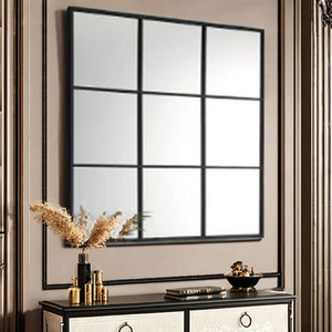 Espejo Decorativo <span class=keywords><strong>de</strong></span> Estilo Rústico Vintage para Sala <span class=keywords><strong>de</strong></span> Estar Grande y Moderna, con Marco Metálico y Diseño <span class=keywords><strong>de</strong></span> <span class=keywords><strong>Ventana</strong></span> <span class=keywords><strong>de</strong></span> Capilla - Product Image 6