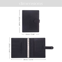 Hongbo A5 Lizard/Crocodile Leather Binder 6 Ring Budget Planner pour Hobonichi Cousin Stalogy Midori MD Planners Loose-leaf