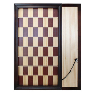 Tablero de <span class=keywords><strong>Ajedrez</strong></span> de pared de madera de 3 pies, piezas de <span class=keywords><strong>ajedrez</strong></span> rectas incluidas en marrón oscuro, blanco, decoración de pared Vertical, juego de <span class=keywords><strong>ajedrez</strong></span> montado - Product Image 1