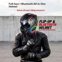 Helm Motor Cool Ride Pro ABS dengan Visor Flip-Up Terintegrasi untuk Headset, Daya Tahan Baterai Lama, Fungsi Navigasi Panggilan
