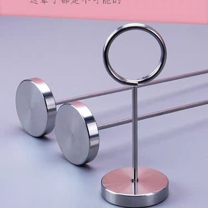 Support de signalisation de table en acier inoxydable, clip rond de 40x100mm, pour restaurants, magasins, utilisation en intérieur, support métallique durable - Product Image 3