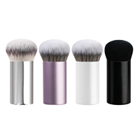 Taille de voyage de luxe Mini fond de teint Blush grand ensemble de pinceaux Kabuki manche court marque privée outils cosmétiques ensemble de pinceaux