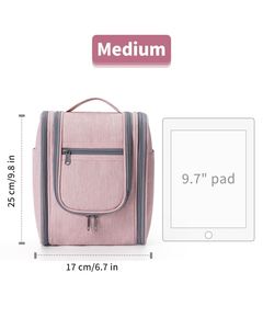 Large Portable Capacity Water-resistant <b>Makeup</b> Bag Organizer Travel <b>Case</b> for Toiletries and Cosmetics - Product Image 3