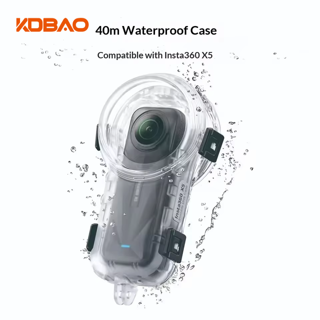 Kdbao Waterproof Case All-invisible for Insta360 X5 PC Shooting Sports Camera Accessories 40m Diving Case
