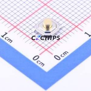 YTS-C005-2E Tactile Switch SMD-4P,5.2x5.2mm Switch Single Pole Single Throw Round Button 2.5N Vertical Mount - Product Image 1