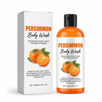 Gel Douche Nettoyant et Purifiant Doux au Tanin de Kaki Naturel, Végétalien et Écologique, Marque Blanche, pour Hommes et Femmes