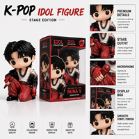 Heißer Nuna V Stage Edition K-Pop Idol Vinylfigur im Hockstil – Sammlerstück, individuelles Streetwear-Outfit, Geschenkidee