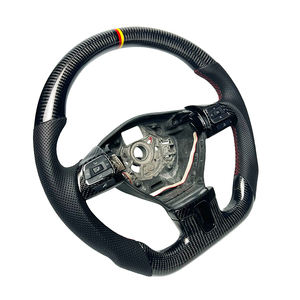 พวงมาลัยสปอร์ตทำจากหนังมีแกนกลางเป็นคาร์บอนไฟเบอร์สำหรับรถกอล์ฟรุ่น MK6 6th <span class=keywords><strong>gti</strong></span>/gts/r - Product Image 3