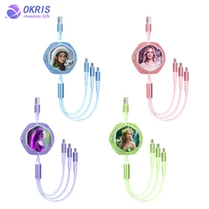 Different Design Multi Charger Blank Sublimation 3 In 1 Universal Charging Cords Fast USB Cable Compatible With Most Phones