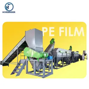 Horserider Waste LDPE LLDPE HDPE PEBD PP Plastic Washing Recycling Line Machine