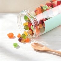 Pot de conservation en verre rond de qualité alimentaire, grand volume 32oz 1000ml, pour bonbons et gommes, avec large ouverture et couvercle à vis en plastique, vente en gros