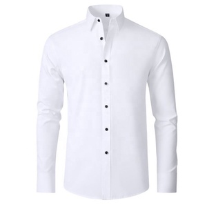 <span class=keywords><strong>Camicia</strong></span> Coreana <span class=keywords><strong>Slim</strong></span> <span class=keywords><strong>Fit</strong></span> Elasticizzata da <span class=keywords><strong>Uomo</strong></span>, <span class=keywords><strong>Camicia</strong></span> Sottile Casual Elegante per Affari - Product Image 6