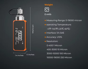 एलिटेक डिजिटल वीजी-मिनी माइक्रोन वैक्यूम गेज प्रशीतन के लिए एडाप्टर डिजिटल वैक्यूम मीटर - Product Image 2