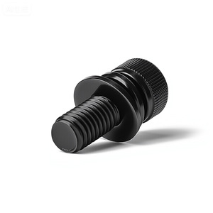 Internal Hex Socket Head Cap <b>Screw</b> 12.9 Grade With Spring And <b>Flat</b> Washers Blackened Metric High Strength DIN912 - Product Image 3