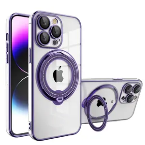 Nouvelle coque magnétique en TPU à charge sans fil utilisée pour iPhone Stand Choisir la couleur de haute qualité pour iphone 13 14 15 Pro Max